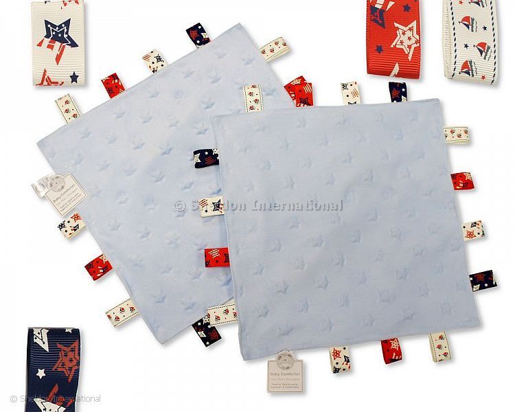 Star Embossed Baby Comforter with Tags - Blue