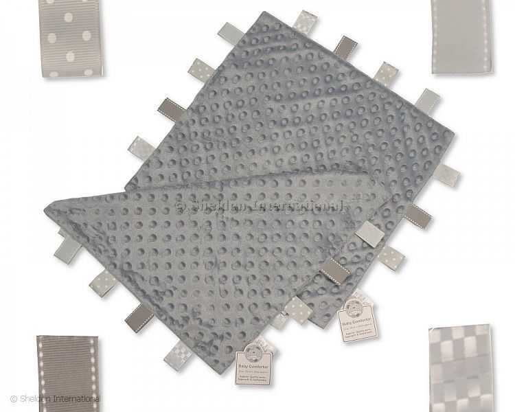 Baby Dotted Comforter With Tags - Grey