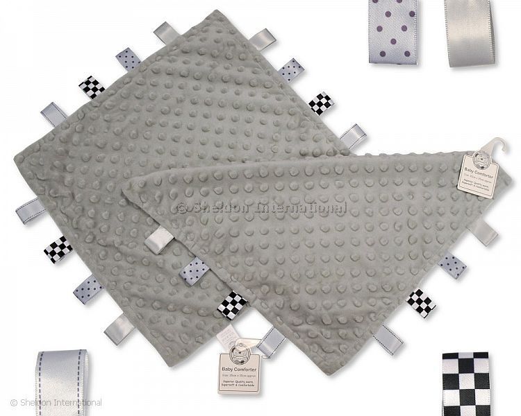 Baby Dotted Comforter With Tags - Grey