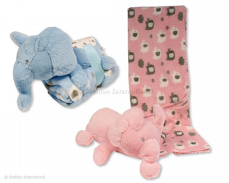Elephant Plush Toy with Blanket