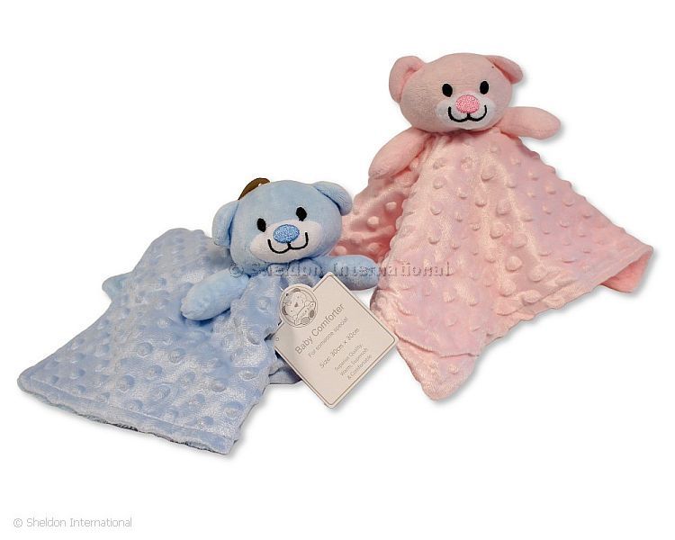 Baby Comforter - Teddy - Pink And Sky