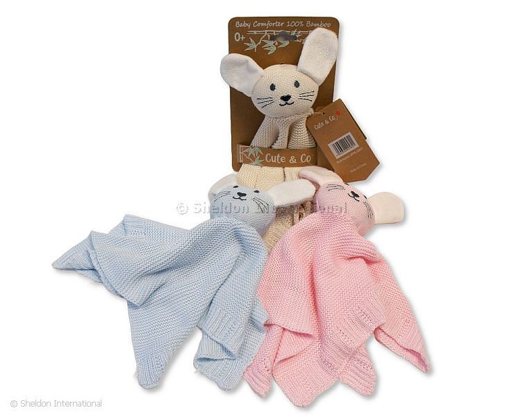 Baby Knitted Bamboo Comforter - Rabbit