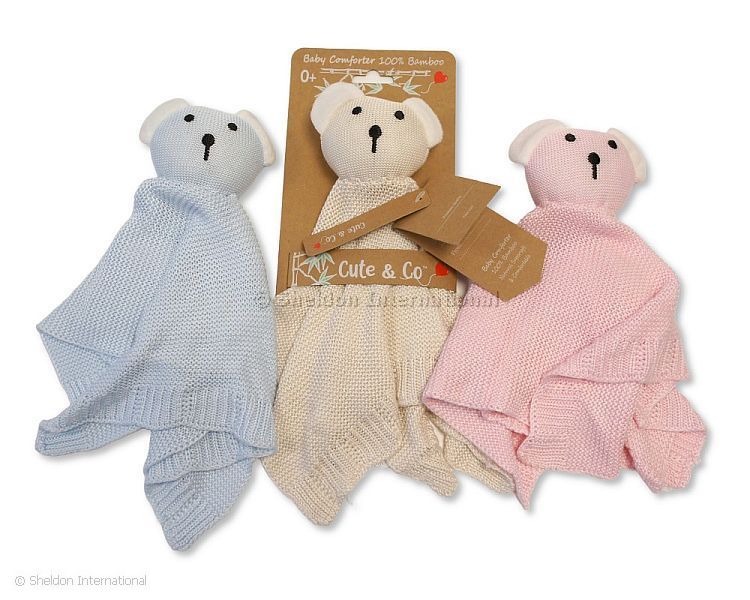 Baby Knitted Bamboo Comforter - Teddy