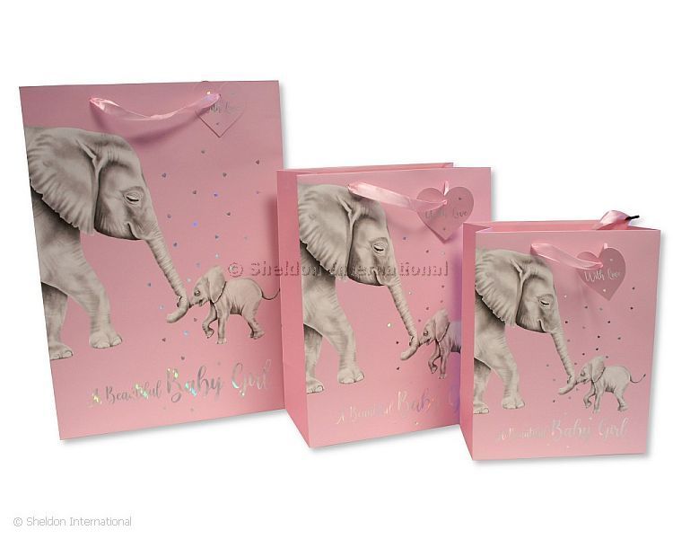 Gift Bag ' Beautiful Baby Girl' - Elephant Trunk