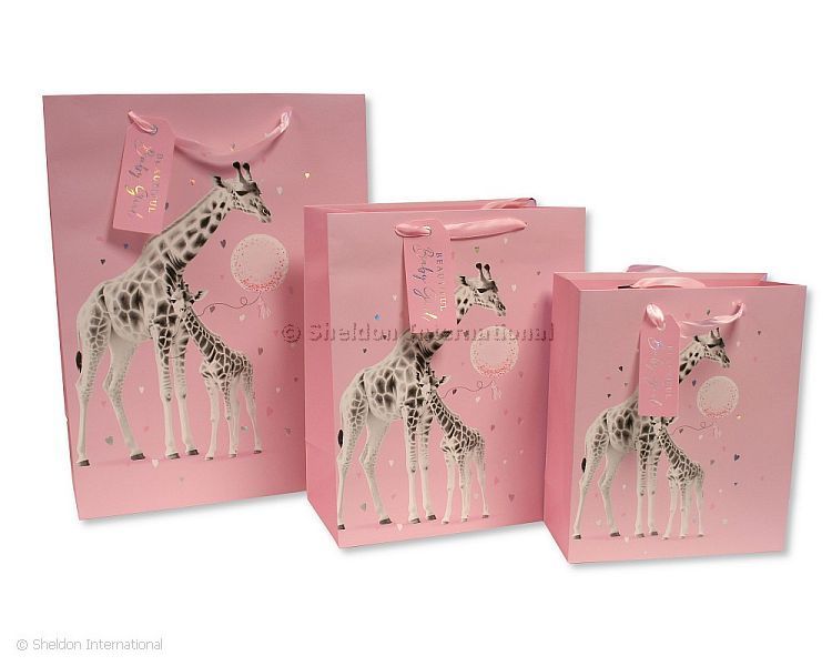 Gift Bag ' Beautiful Baby Girl' - Giraffe