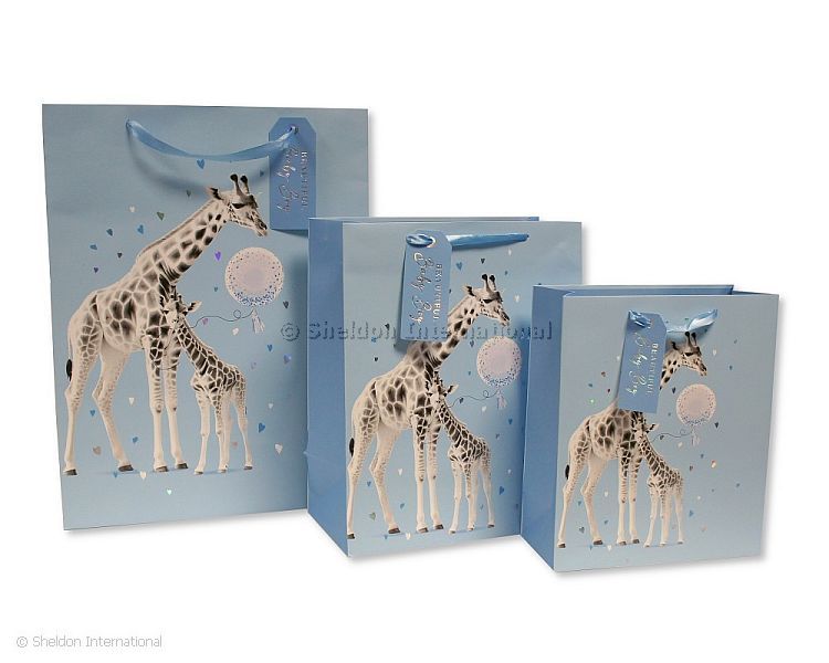 Gift Bag ' Beautiful Baby Boy' - Giraffe