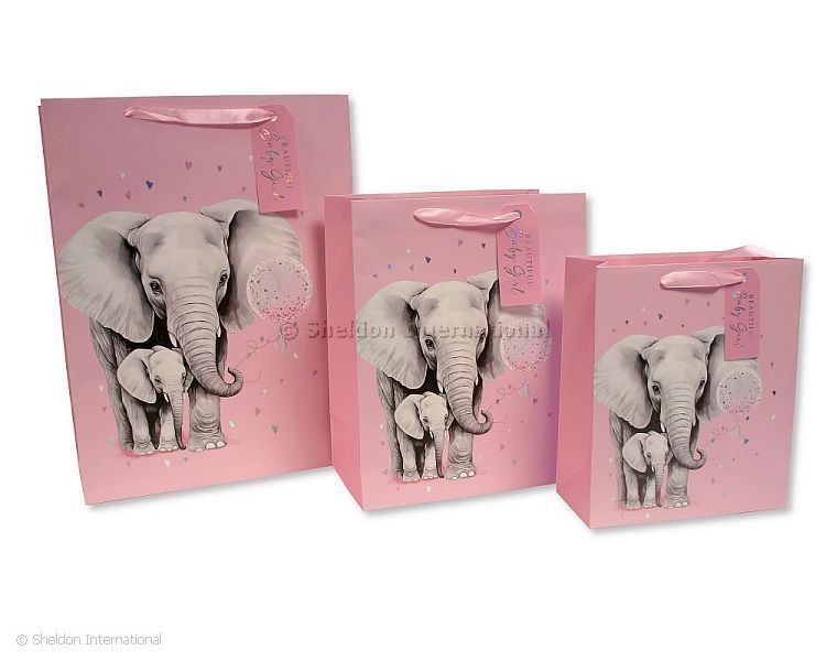 Gift Bag ' Beautiful Baby Girl' - Elephant