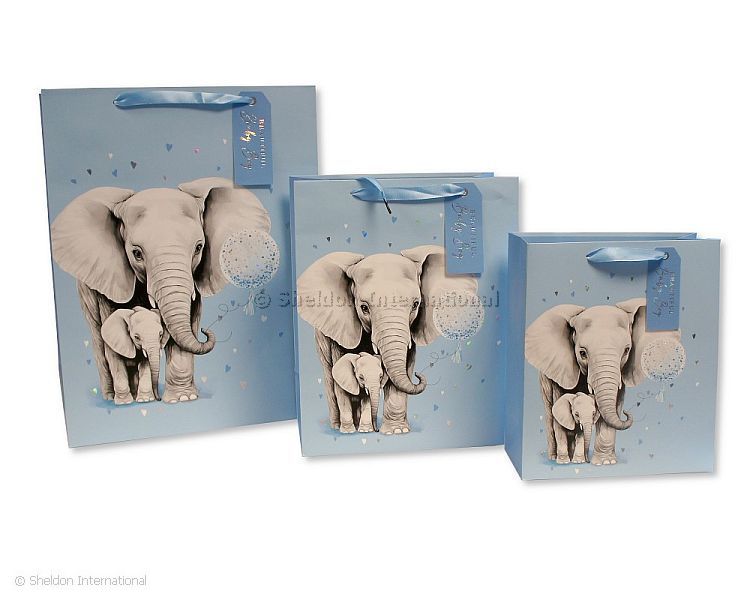 Gift Bag ' Beautiful Baby Boy' - Elephant