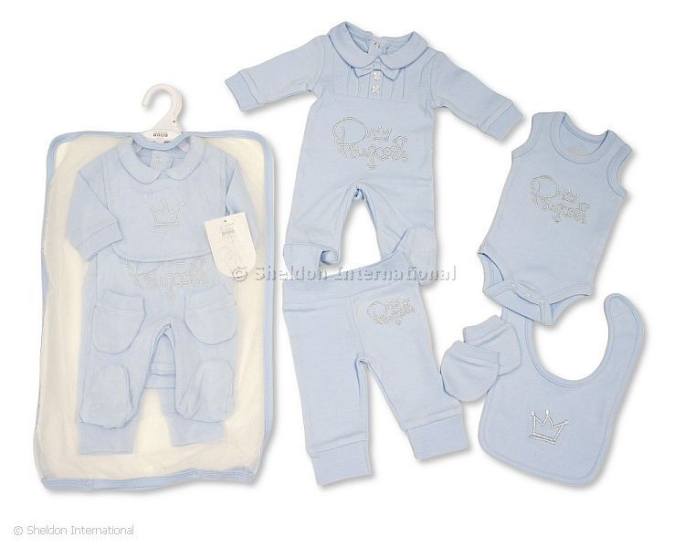 Baby 5 Pieces Gift Set - Princess - Blue