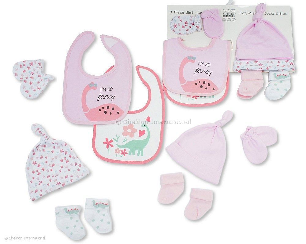 Baby Girls 8 Pieces Gift Set - Dino