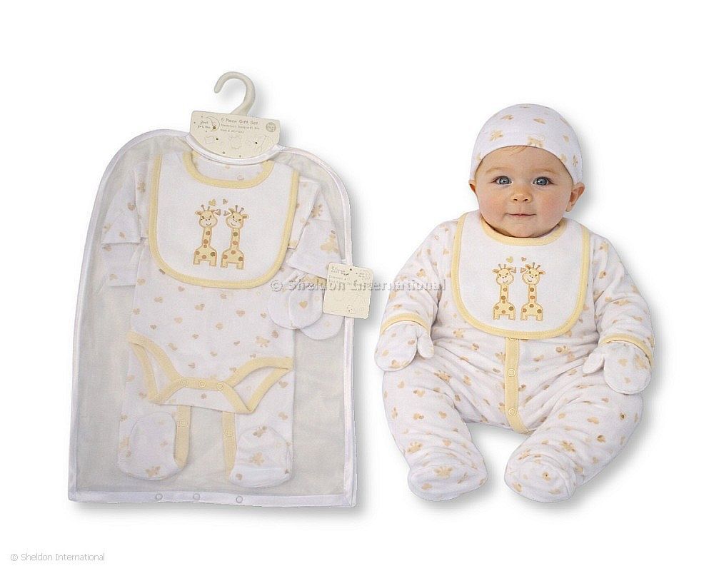 Baby 5 Pcs Layette Gift Set - Giraffe