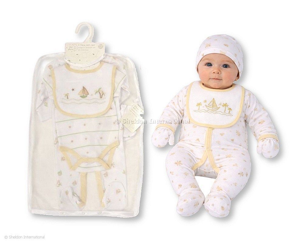 Baby 5 Pcs Layette Gift Set - Sailboat