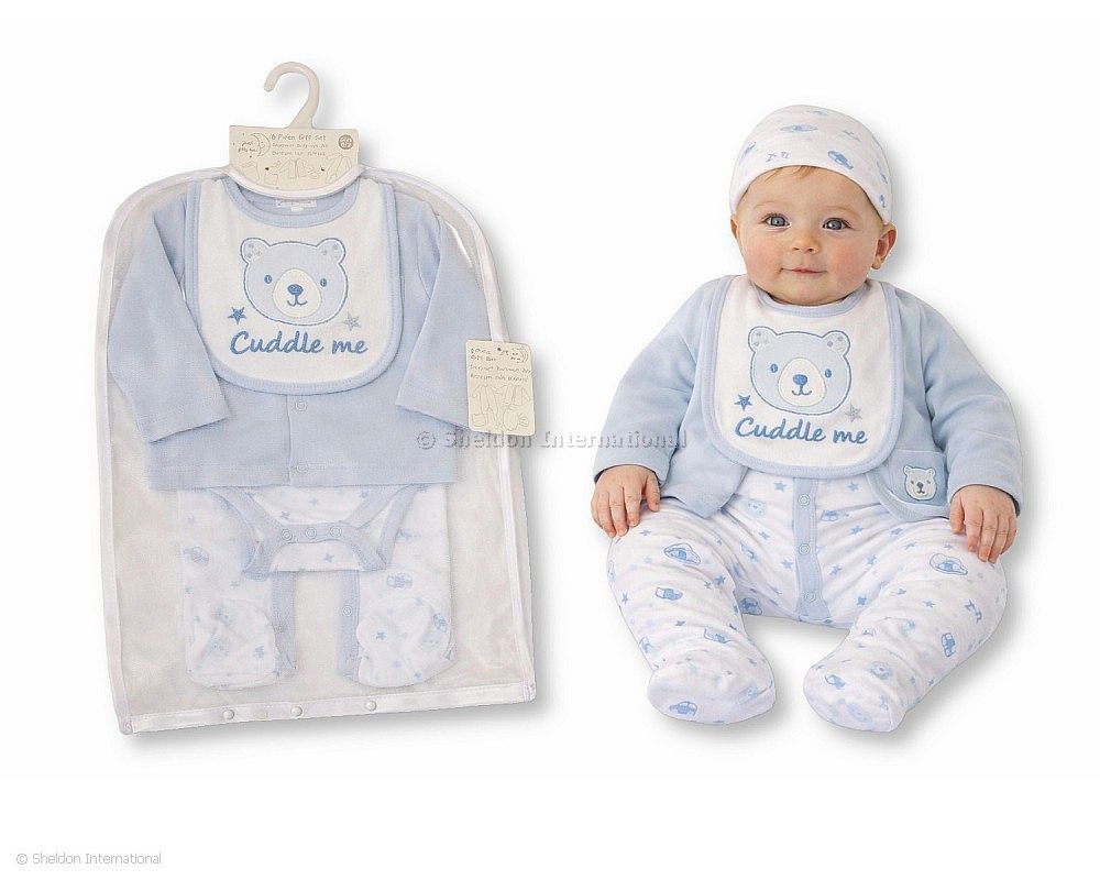 Baby Boys 6 Pcs Layette Gift Set - Cuddle Me