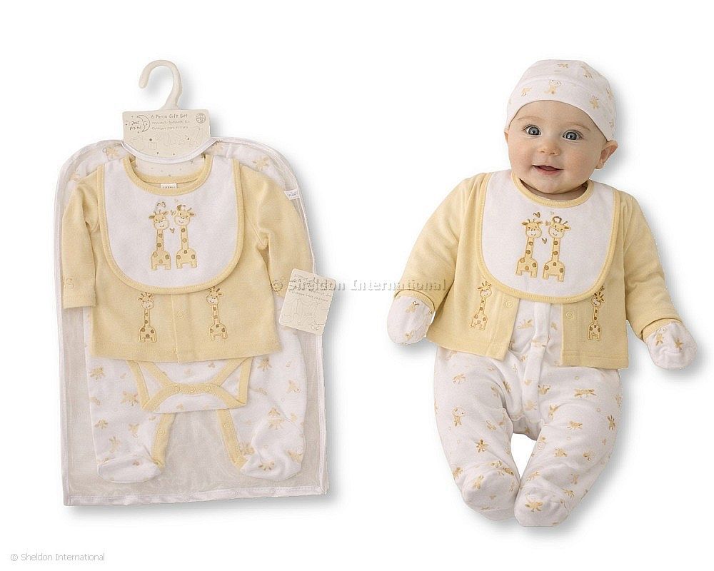Baby 6 Pcs Layette Gift Set -Giraffe