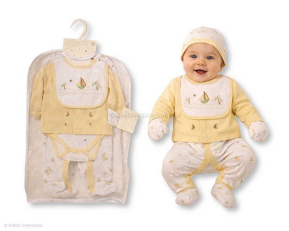 Baby 6 Pcs Layette Gift Set - Sailboat
