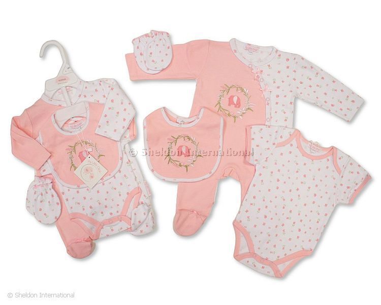 Baby Girls 4 Pieces Gift Set - Elephant