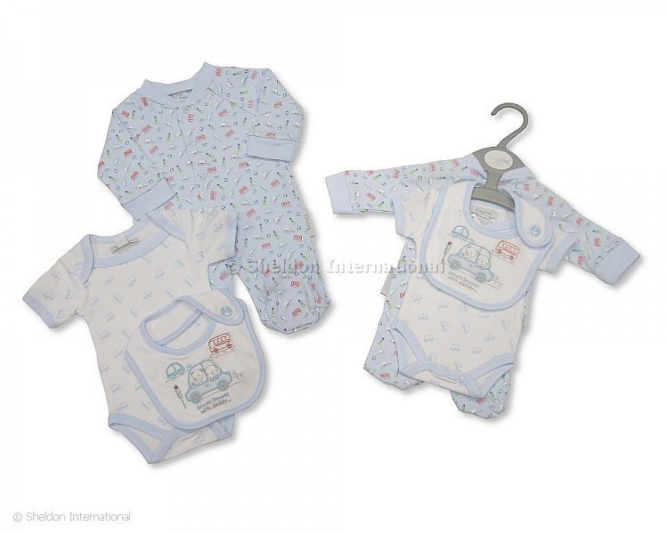 3 pcs Baby Cotton Gift Set - Broom Broom