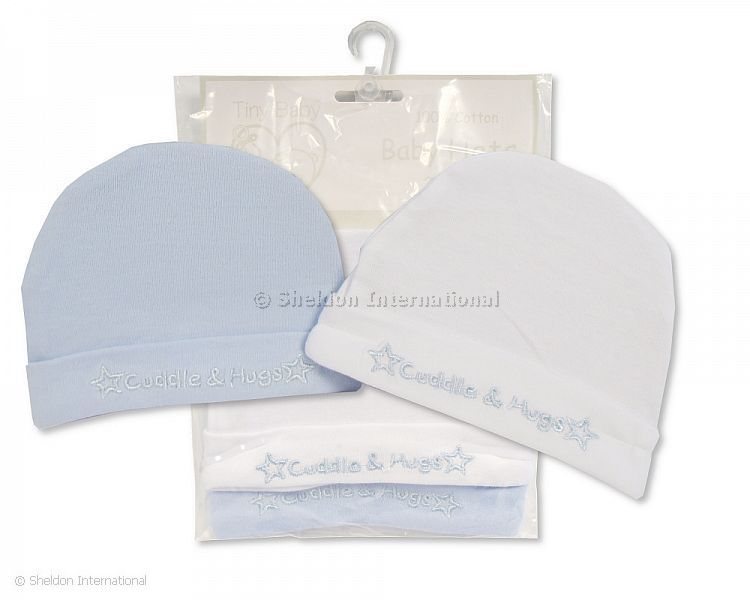 Premature Baby Boys Hats 2-Pack - Cuddle & Hugs