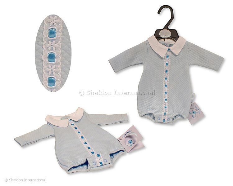 Premature Baby Boys Short Romper with Lace