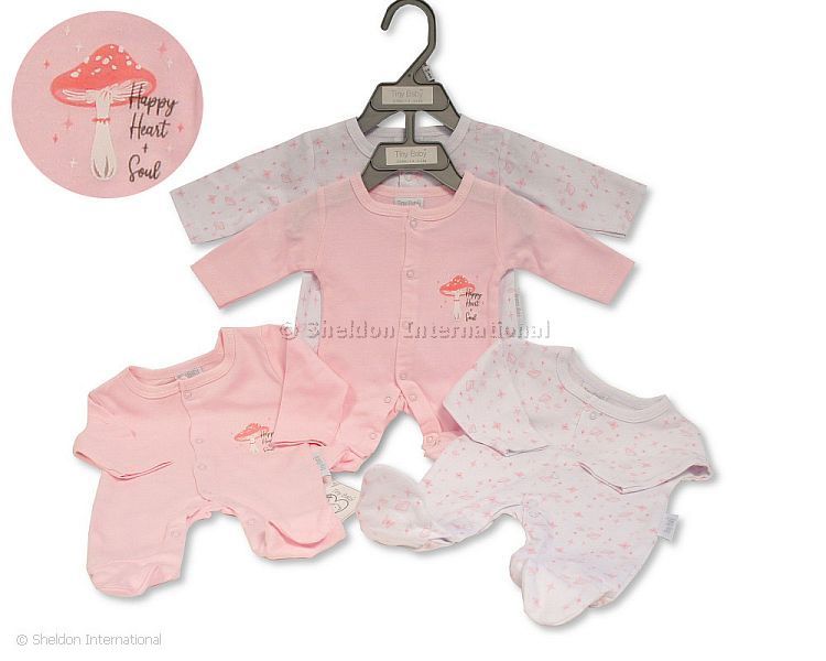 Premature Baby Girls Sleepsuit 2 Pack