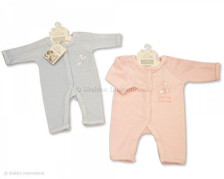 Incubator Velour Sleepsuit ' Special Little Me '- 1.8 Kg & 2.5 Kg