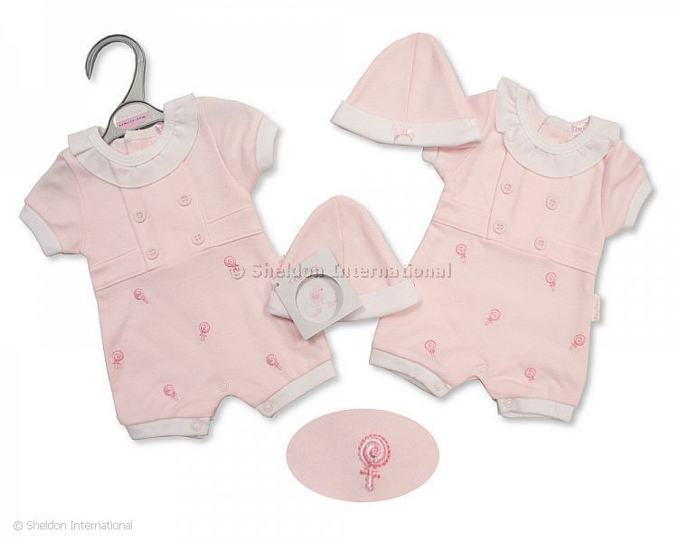 Premature Baby Girls Romper with Hat - Sweet As Candy