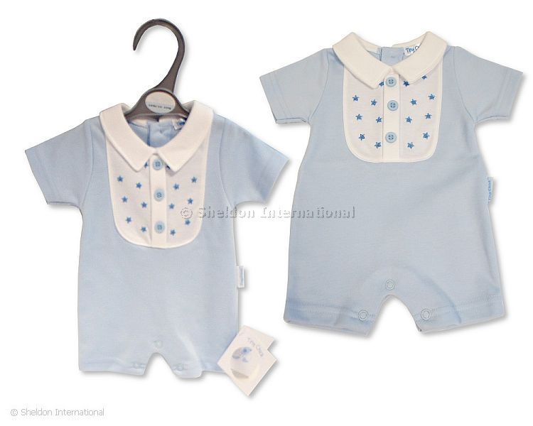 Premature Baby Boys Romper - Stars