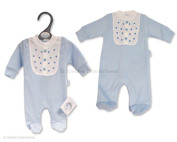 Premature Baby Boys Sleepsuit - Stars