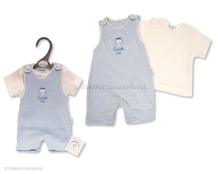 Premature Baby Boys 2 pcs Dungaree Set - Cuddle Me