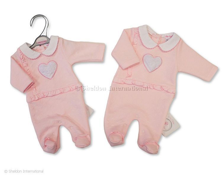 Premature Baby Girls All in One - Heart