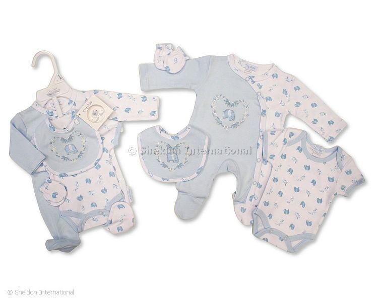Premature Baby Boys 4 Pieces Set - Elephant