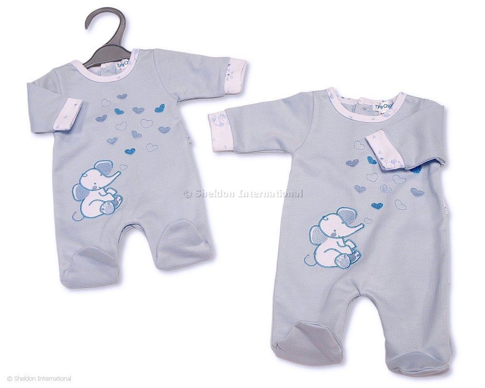 Premature Baby Boys All in One - Elephant