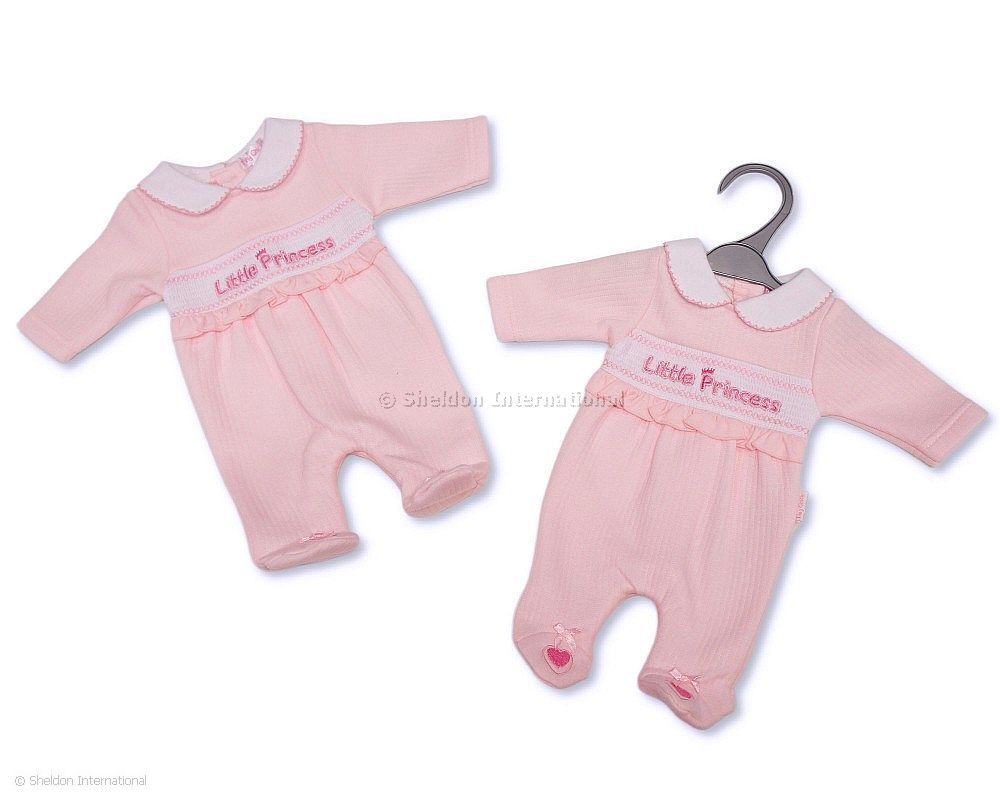 Premature Baby Girls All in One with Smocking - Little Princess
