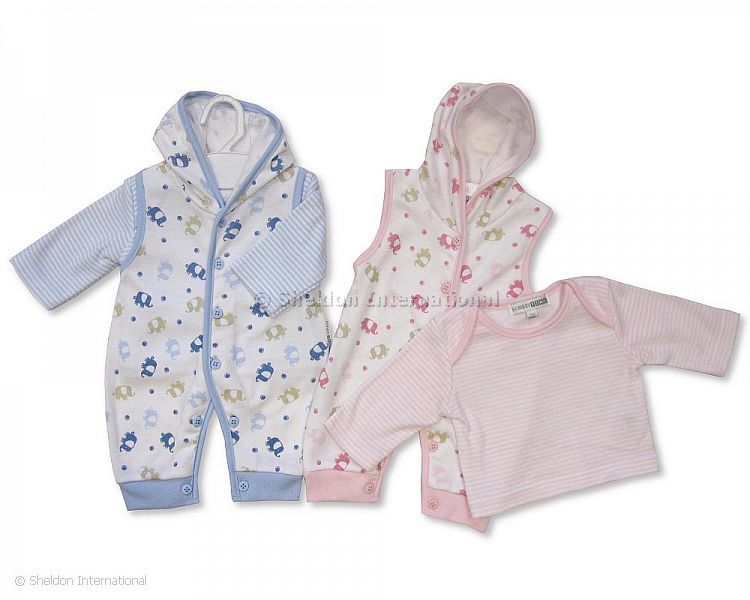 2 pcs Set with Hood - Elephants
