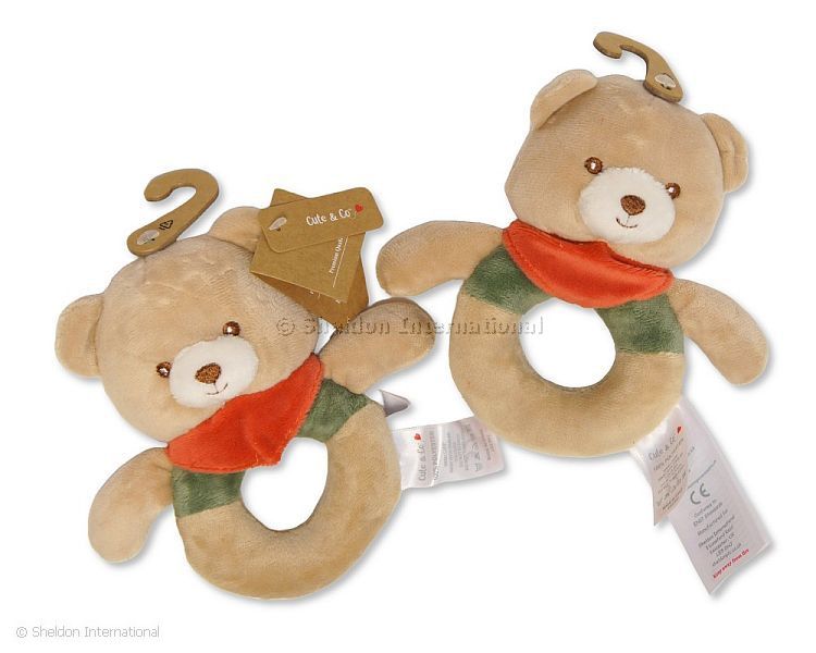 Baby Bear Rattle Ring With Scarf