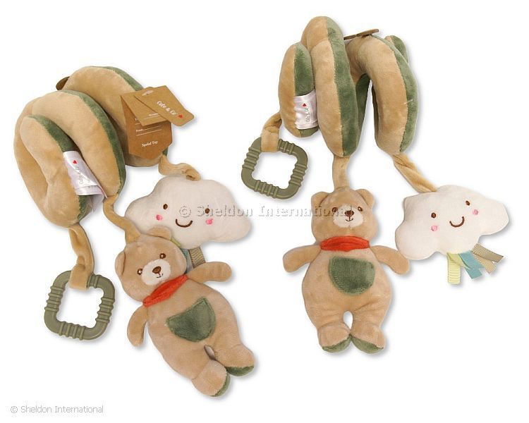 Baby Bear Activity Spiral With Rattle, Teether And Squeaker